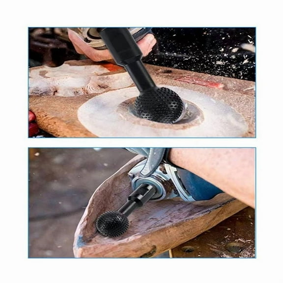 Ball Gouge Spherical Spindles Shaped Wood Gouge Power Carving Attachment 115/125 Angle Grinder 25mm Head,1 x Grooving grinder ball,Black