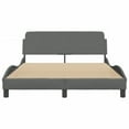 thumbnail image 3 of vidaXL Bed Frame with Headboard Platform Mattress Foundation Bedroom Fabric, 3 of 7