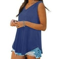 thumbnail image 6 of HomeGardon Clearance!Women Tank Tops Summer Solid Colour Tank Tops Plus Size,Womens Tank V-Neck Basic Casual Flowy Summer Sleeveless T-Shirt,S-XXL, 6 of 8