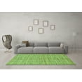 thumbnail image 3 of Ahgly Company Machine Washable Indoor Square Checkered Turquoise Blue Modern Area Rugs, 6' Square, 3 of 4