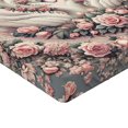 thumbnail image 2 of Ambesonne Vintage Romantic Fitted Sheet, Doves and Roses, King Size, Pale Pink Pale Cadet Blue, 2 of 3