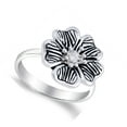 thumbnail image 4 of White CZ Hawaiian Plumeria Flower Tropical Ring Sterling Silver Band 925 Jewelry Female Size 6, 4 of 4