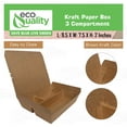 3 Compartment Take Out Food Kraft Brown Paper Take Out Boxes