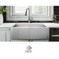 thumbnail image 3 of CNOX Farm Sink Satin Handcrafted Stainless Steel Kitchen Sink (33x22x10 in.), 3 of 4