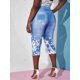 thumbnail image 4 of Tallas grandes Mariposa 3D Jean Imprimir Getgings Rosegal Leggings de talla grande, 4 of 5