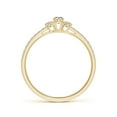 thumbnail image 2 of ANGARA Natural Oval and Diamond Three Stone Ring in 14K Yellow Gold for Women (Size-4x3mm| Color-K| Clarity-I3) | April Birthstone, Anniversary, Jewelry Gift for Women | Natural Diamond Ring, 2 of 8