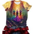 thumbnail image 6 of VKOYWKM Womens Halloween Tshirts Short Sleeve T-Shirts Witch Graphic Tees Casual Crew Neck Holiday Tshirts, 6 of 6