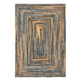 thumbnail image 2 of Unique Loom Braided Chindi Collection Area Rug (6' 1" x 9' Rectangle Blue and Natural/Natural), 2 of 6