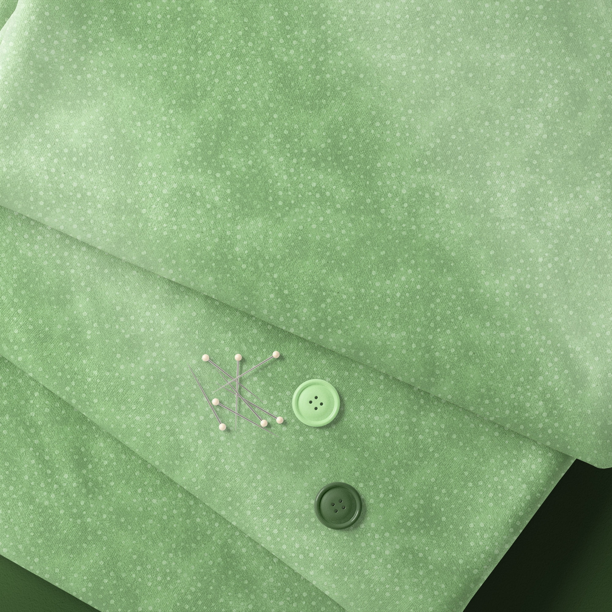 Waverly Inspirations 44" Cotton Norway Dots Sewing & Craft Fabric by the Yard, Jade