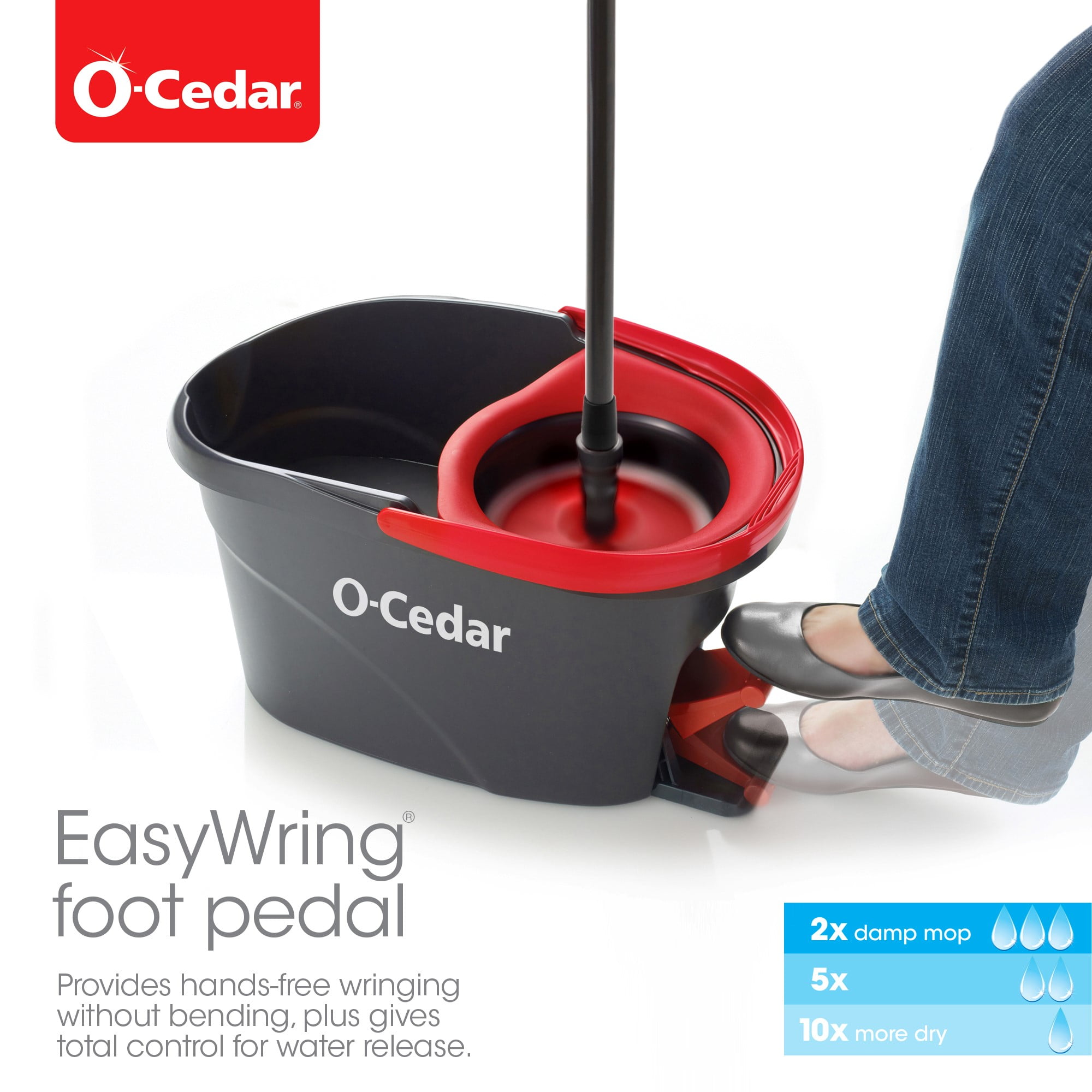 O-Cedar EasyWring Spin Mop & Bucket System Model VIPRB-148473 - Walmart.com