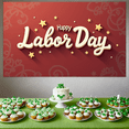 thumbnail image 6 of Decorative Stars Happy Labor Day Banner Red Background Holiday Decoration for Indoor Event Office Party, 6 of 7