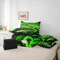 thumbnail image 4 of Erosebridal Racing Car Bed In A Bag King Size,Sports Car Bedding Sets King Size,Neon Room Decorative,Reversible,Super Cozy,7 Pieces, 4 of 5