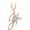 Rose, variant on 14K Yellow Gold Finish Round Cut White Diamond 925 Sterling Silver Diamond Cute Elf Angele With J Initial Letter Pendant Necklace for Women