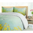 thumbnail image 4 of Ambesonne Nature Duvet Cover Sets, Daisies and Dragonflies, 2-Queen, Green Yellow, 4 of 6