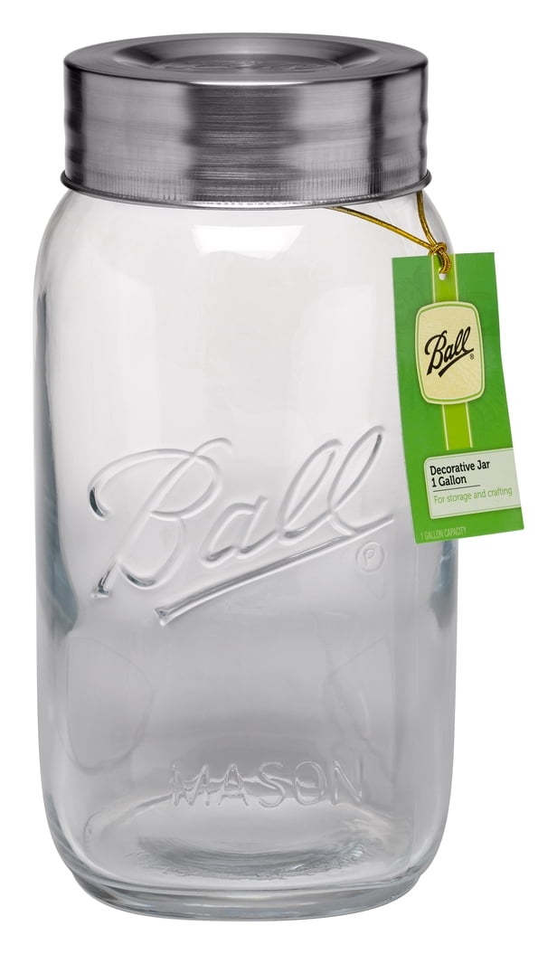 Ball Commemorative Glass Mason Jar with Lid, Super Wide Mouth, 128 Ounces