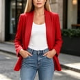 thumbnail image 5 of CHGBMOK Plus Size Blazers for Women Business Casual Long Sleeve Suit Jacket Lapel Open Front Work Blazer with Pocket, 5 of 6