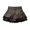thumbnail image 5 of BUIGTTKLOP High Waist Denim Mini Skirt for Women Layered A-Line Skater Skirt with Lace Trim Casual Streetwear, 5 of 6