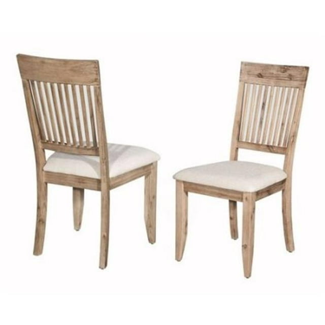 Alpine Furniture Chaise Latérale Aspen, Naturel Antique (Ensemble de 2)