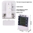 thumbnail image 3 of 2X Temporizador Digital 100 Horas Triple Cuenta Atrás / Arriba Temporizador de Reloj Cocina Temporizador de Cocina con Pantalla LCD Soporte Magnético de Alarma Fuerte, 3 of 7
