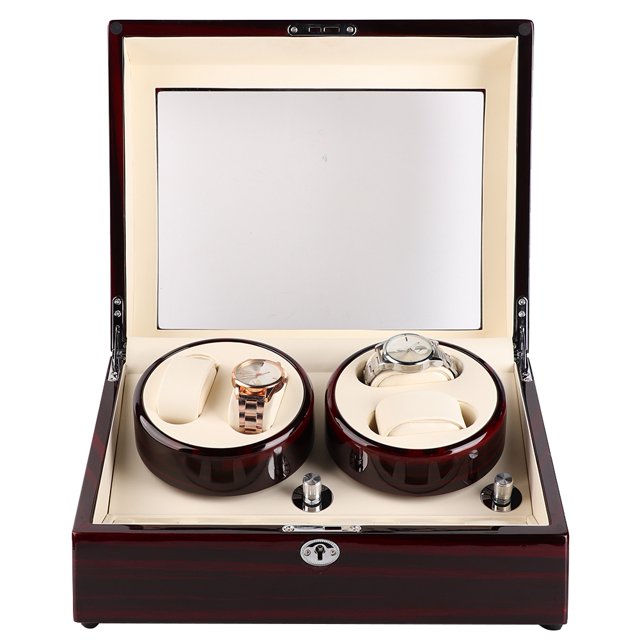 Watch Display Winder Holder Watch Storage Box Motor Shaker Watch Winder Holder Display 4+6 Automatic Electric Mechanical Watch Box US100-240V