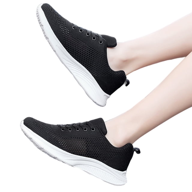 Zapatos Tenis Deportivos Mujeres Que Hacen Punto Con Cordones Caja Ancha para El Dedo Del Pie Entrenamiento Yoga