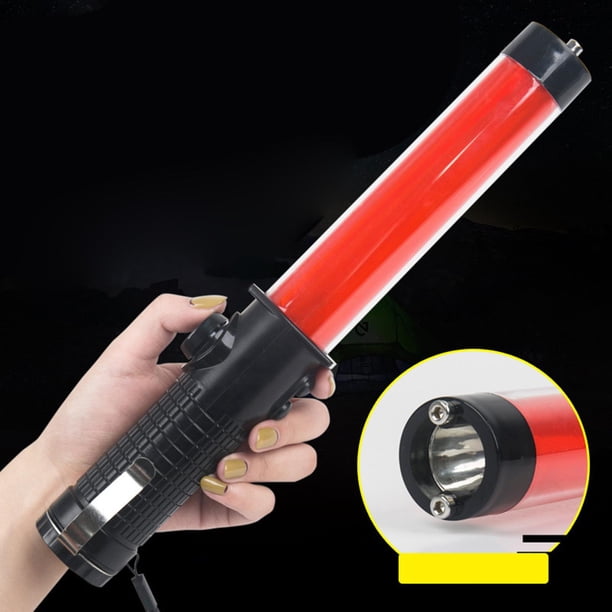 Luz LED de barra de seguridad de tráfico con 4 modos de parpadeo de decoloración, barra de visualización de señal para guías de estacionamiento de con rojo