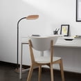 thumbnail image 2 of Brightech Litespan Slim LED Lamp, Modern Floor Reading Lamp Over Chair for Living Rooms & Offices, Tall Lamp with Adjustable Gooseneck, Crafts Work Light, Dimmable Standing Lamp for Bedroom - Wood, 2 of 11