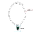 thumbnail image 2 of Pulsera corazón verde 18cm Horoz Plata 925 WP618, 2 of 5