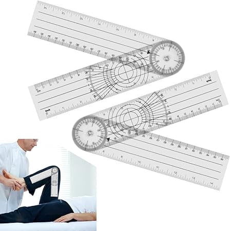 

2 pieces physiotherapy goniometer medical protractor 360° angle