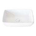 thumbnail image 1 of Stylish Vessel 19"Wx 13 ⅜"D White Porcelain Rectangular Bathroom Sink P-220, 1 of 11