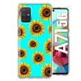 thumbnail image 1 of MUNDAZE Samsung Galaxy A71 5G Yellow Sunflowers Polkadot on Turquoise Teal Double Layer Phone Case Cover, 1 of 5