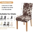 thumbnail image 3 of Chair Covers for Dining Room Set of 4, Stretch Dining Chair Cover 4 Pieces, Washable Kitchen Parsons Chair Slipcovers 4 Pack, Removable Seat Protector for Home and Party, 3 of 4