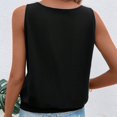 thumbnail image 3 of Fshinging 2026 Summer Fashion Tank Top for Women V Neck Keyhole Basic Solid Casual Sleeveless Regular Fit Plus Size Outfits Black L, 3 of 6