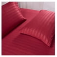 thumbnail image 4 of saney XL Stripe Sheet Set - Luxury Hotel 1800 Premier Bedding Sheets & Pillowcases - Ultra Soft Breathable & Cooling Bed Sheets - Wrinkle Resistant - 4 Piece Set - XL, Burgundy, 4 of 7