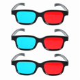 thumbnail image 1 of 1/3pcs Universal Black Frame Red Blue Cyan Anaglyph 3D Glasses Cheap 3D Glasses For, 1 of 5