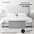 thumbnail image 4 of Baúl Plegable De Almacenamiento Tipo Taburete Con Asiento Acolchonado En Color Gris, 4 of 6