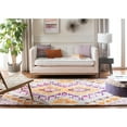 thumbnail image 2 of SAFAVIEH Casablanca Bysshe Southwestern Shag Area Rug, Ivory/Multi, 5' x 8', 2 of 5
