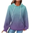 thumbnail image 2 of Jsaierl Women's Hoodies Oversized Gradient Print Hoodies Sweatshirts Holiday Pullover Workout Long Sleeve Top Hoodie, 2 of 6