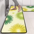thumbnail image 2 of Kitchen Rugs Sets Of 2,Green Yellow Dandelion Pattern Anti Fatigue Kitchen Mat Rugs Non Slip Washable,Decorative Kitchen Floor Mats for Kitchen,Sink,Laundry,17"x47"+17"x47", 2 of 5