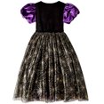 thumbnail image 5 of Witch Cosplay, Witch Costume, Witch Outfit, Witch Roleplay, Purple Gold Witch Dress Costume With Pointed Hat Medieval Gothic Gown Halloween Cosplay Outfit for Holiday Celebration, Dark Purple 100, 5 of 8
