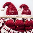 thumbnail image 3 of Cute Beanie Hat Parent-child Knit Hat Long Tail Xmas Woolen Hat Pompom Windproof for Outdoor Activities in Cold Weather, 3 of 19