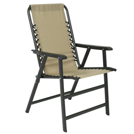 Best Choice Products Outdoor Folding Mesh Patio Sport Lounge Suspension Chair with Steel Frame, (Best Deal On Folding Chairs)