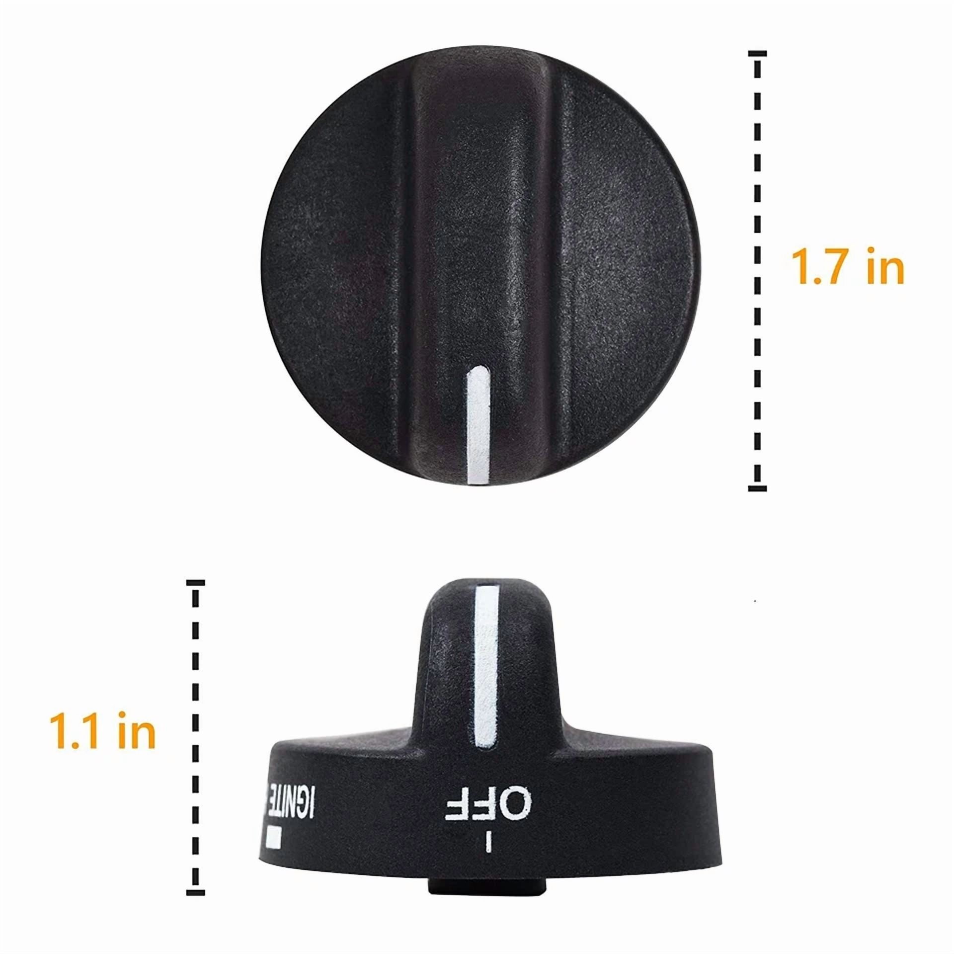 8273103 Range Burner Knob Black For Stove Oven -2 Pack