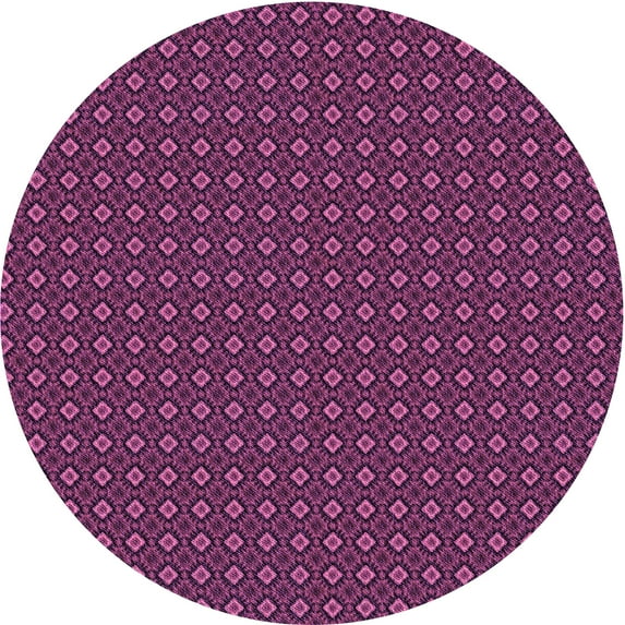 Ahgly Company Indoor Round Patterned Dimorphotheca Magenta Pink Area Rugs, 5' Round
