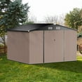 thumbnail image 2 of Aoxun 9.7' x 7.6' Outdoor Storage Shed, Metal Garden Shed with Door & Lock, Tool Storage Shed for Patio, Backyard, 2 of 8
