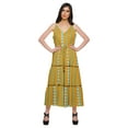 thumbnail image 1 of Moomaya Robe Longue Sans Manches en Coton Décontractée à Bretelles Spaghetti Col en V pour Femmes, 1 of 6