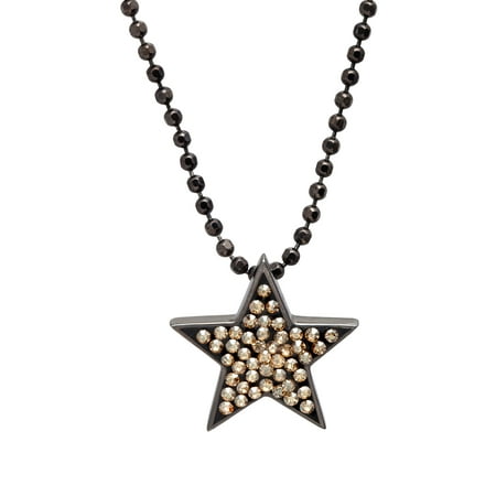 Luminesse Star Pendant Necklace with Swarovski Crystals in Sterling Silver
