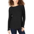 thumbnail image 1 of INC Womens Shimmer Knit Sweater, Negro, X-Large, 1 of 1