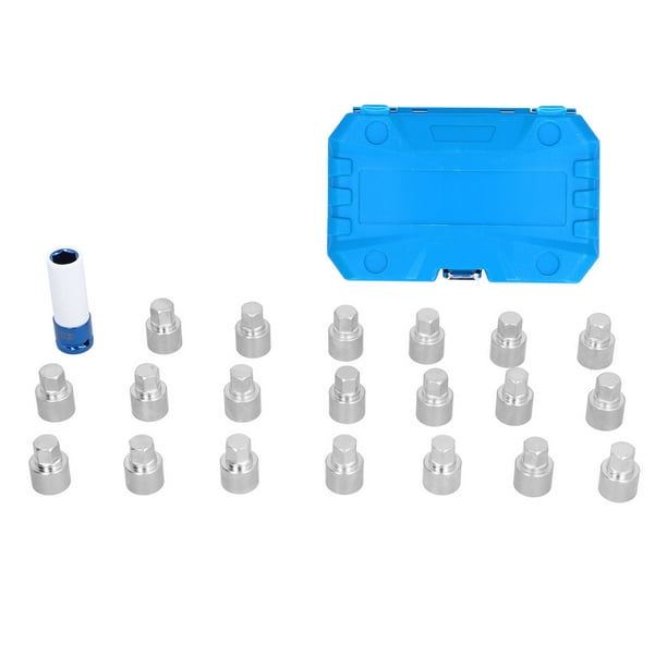 Kit de extracción de tuercas de seguridad para ruedas, 21 piezas Juego de llaves para extracción de tuercas de seguridad para ruedas Artesanía superior