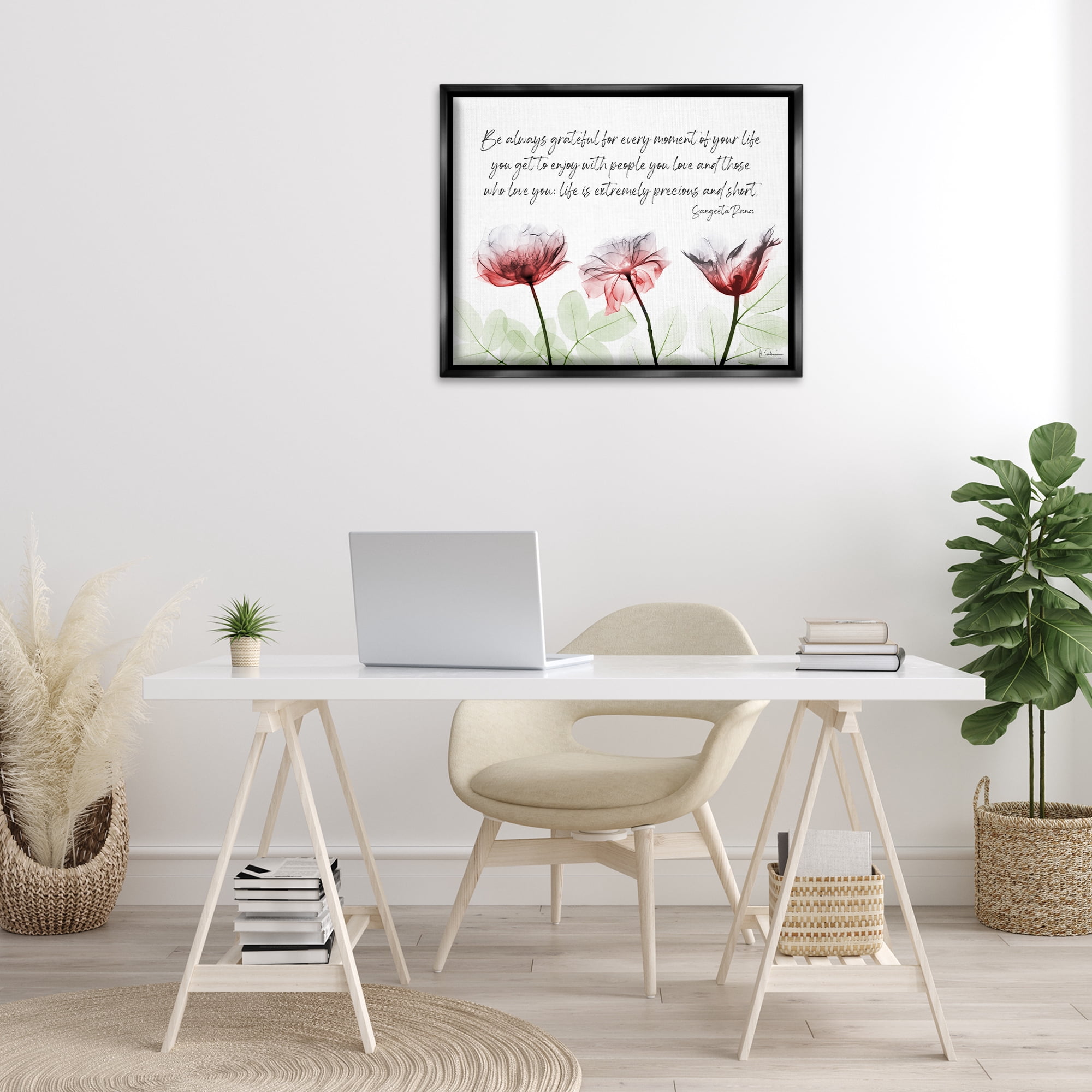 Stupell Industries Precious Faith Quote Religious Painting Black Floater Framed Art Print Wall Art, 31 x 25